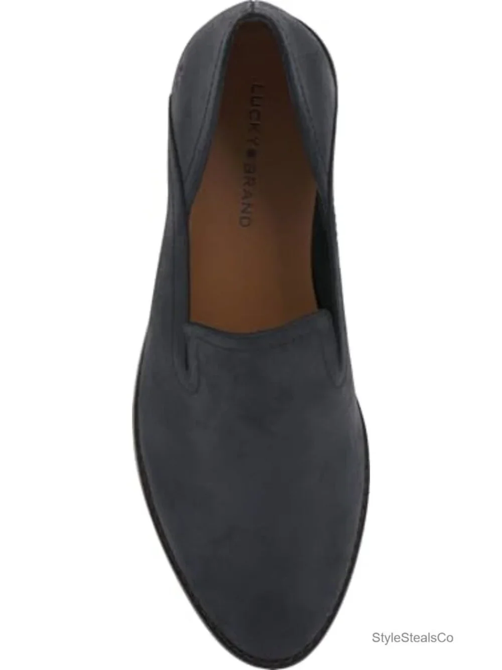 Leather Flat Loafers Slip-On Almond Toe Cushioned Insole